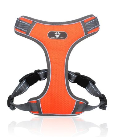 Arnés para Perros Chaleco Antihuída Reflectante Naranja