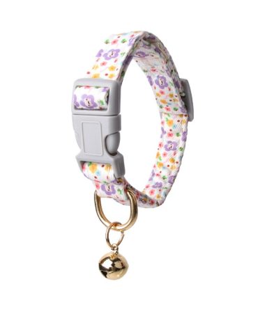 Collar para Perro con Cascabel Motivo de Flores Blanco