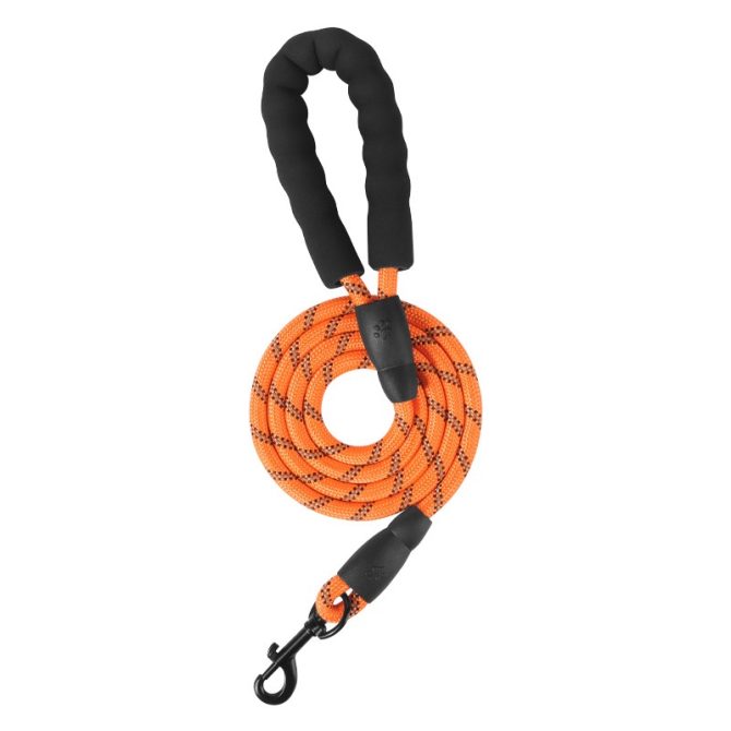 Correa para Perros Reflectante 1.5M Agarre Suave Naranja