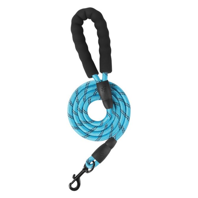 Correa para Perros Reflectante 1.5M Agarre Suave Celeste