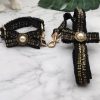 Collar de perro de moda para mascotas Negro
