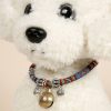 Collar de perro de campana p¨²rpura con campana anti-perdida en la noche
