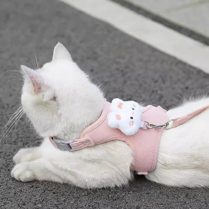 Arnés para Perros y Gatos con Muñeco de Conejo Rosa - Imagen 2