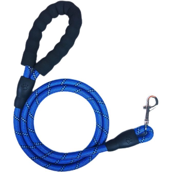 Correa para Perro Nylon 12 mm Cuerda Gruesa Azul