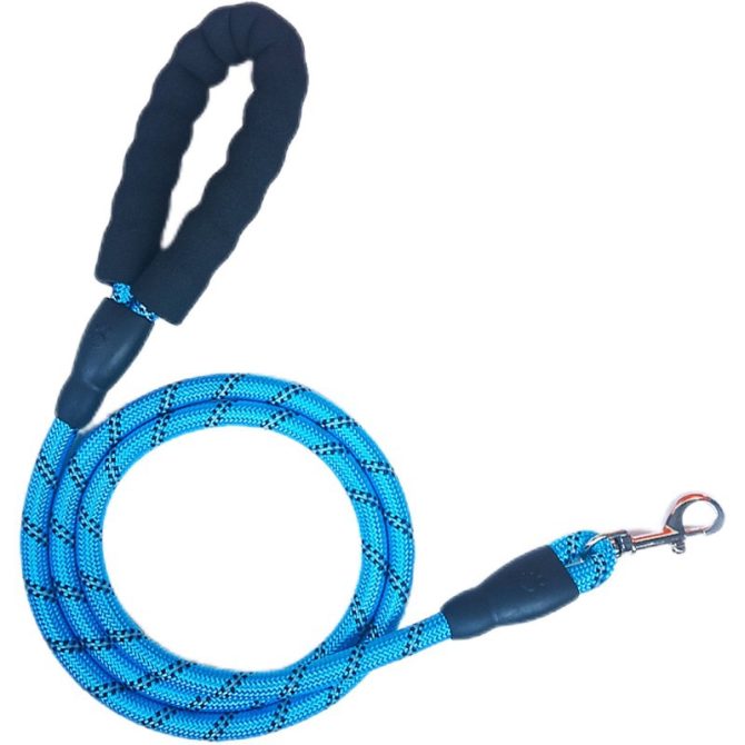Correa para Perro Nylon 12 mm Cuerda Gruesa Celeste