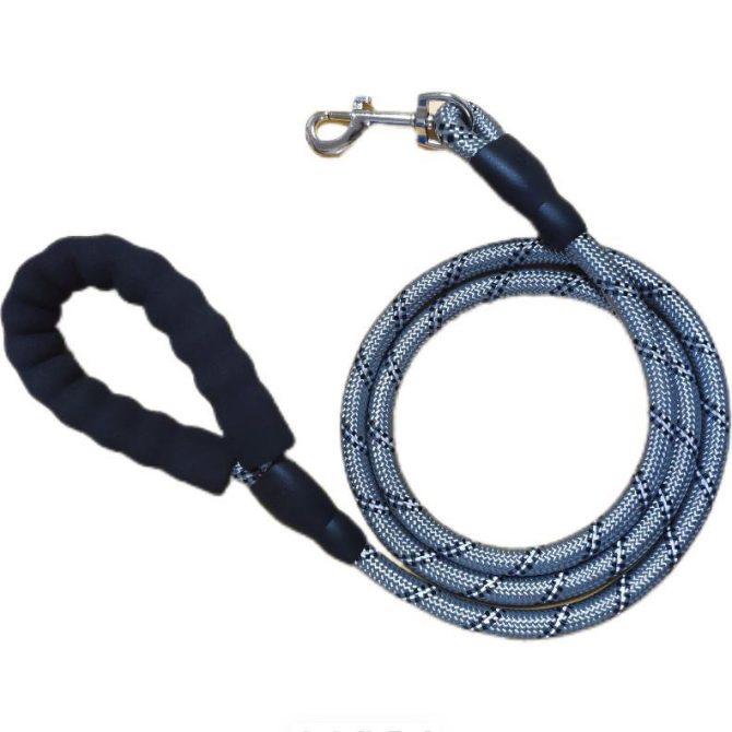 Correa para Perro Nylon 12 mm Cuerda Gruesa Gris